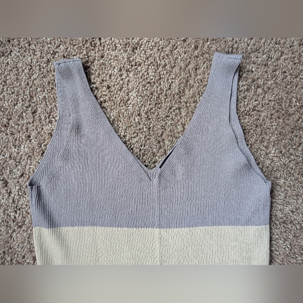 Valette Striped Color Lock Tank Top Small - Picture 3 of 12